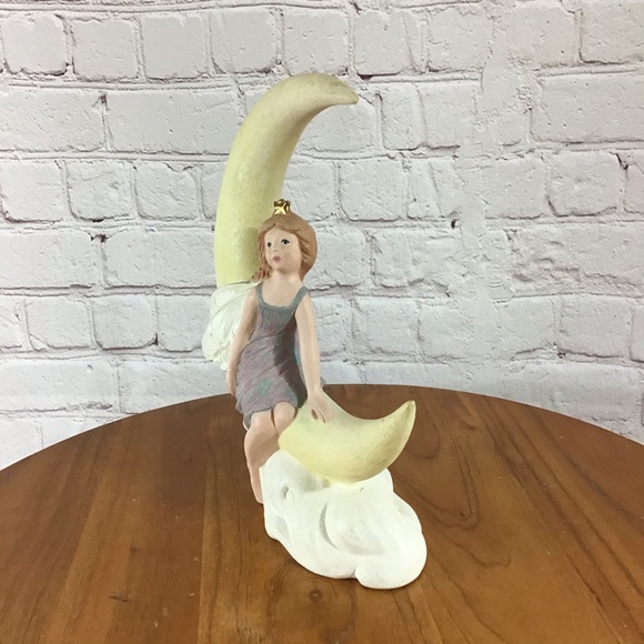 Handmade Fairy On The Moon Statue - Picture 2 of 5